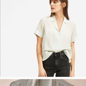 Everlane Silk Pale Green Shirt
